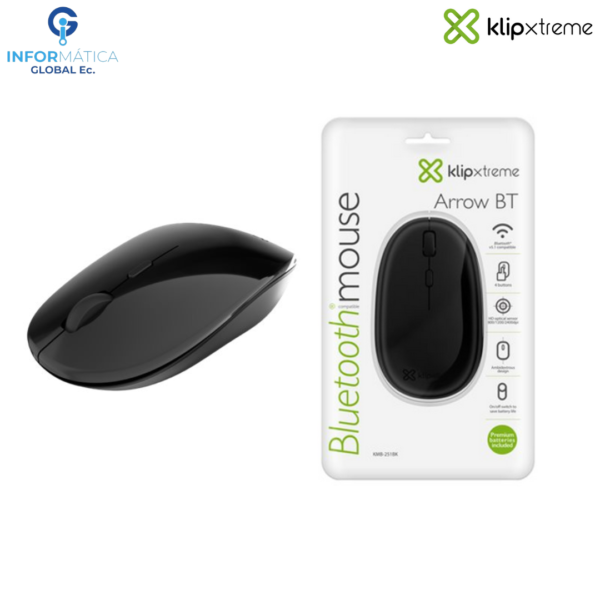 MOUSE INALÁMBRICO 3D BLUETOOTH KLIP XTREME ARROW KMB-251BK - Imagen 3