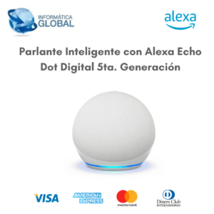 PARLANTE INTELIGENTE CON ALEXA ECHO DOT 5TA. GENERACIÓN COLOR BLANCO