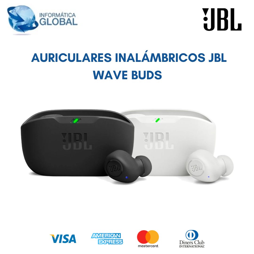 AURICULARES INALÁMBRICOS CON BLUETOOTH JBL WAVE BUDS - Informática Global  Ec.