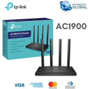 ROUTER DOBLE BANDA 4 ANTENAS TP LINK C80 AC1900 MU-MIMO