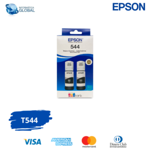 JUEGO DE BOTELLAS DE TINTA EPSON ECOTANK T544 REND. 65ML / 7500 PÁG. COLOR NEGRO