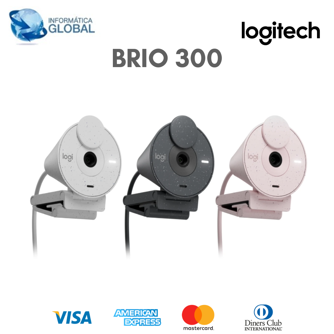 WEBCAM LOGITECH BRIO 300 GRAFITO FULL HD/ USB TIPO C