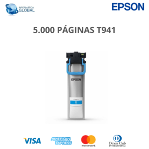 BOLSA DE TINTA EPSON DURABRITE ULTRA T941 REND. 5000 PÁGINAS COLOR CIAN
