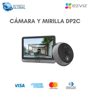 CÁMARA Y MIRILLA INALÁMBRICA CON PULSADOR DE TIMBRE 2MP EZVIZ DP2C