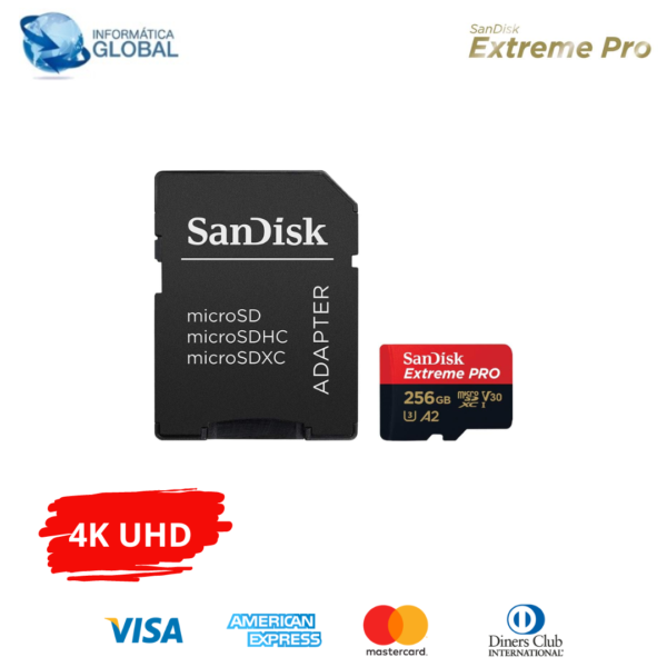 TARJETA MEMORIA CON ADAPTADOR MICRO SDXC SANDISK XTREME PRO 256GB - Imagen 5