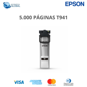 BOLSA DE TINTA EPSON DURABRITE ULTRA T941 REND. 5000 PÁGINAS COLOR NEGRO