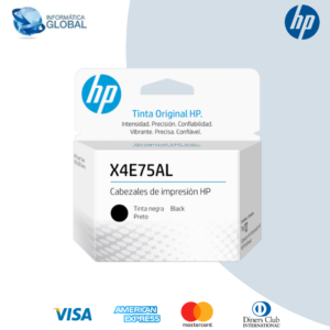CABEZAL DE TINTA DE IMPRESION COLOR NEGRO HP INKTANK X4E75AL