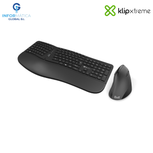 JUEGO INAL. TECLADO Y MOUSE ERGONÓMICO KLIP XTREME KBK-530 & KMW-390