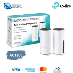 SISTEMA WIFI MESH 10/100MBPS DUAL BAND PACK 2 TPLINK DECO E4 AC1200