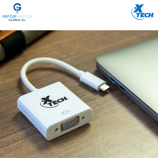 ADAPTADOR USB TIPO C A VGA 20CM XTECH XTC-550 COLOR BLANCO - Imagen 4
