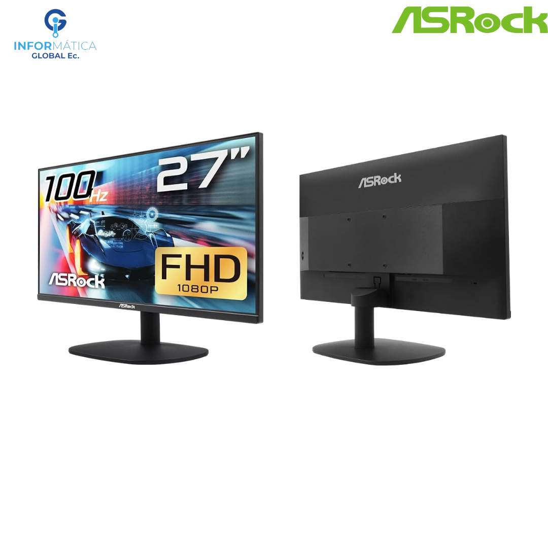 MONITOR PLANO FULL HD 1920X1080 100HZ 1MS ASROCK CL27FF 27 PULGADAS - Imagen 4