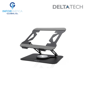 SOPORTE DE ALUMINIO PARA LAPTOP AJUSTABLE Y GIRATORIO DELTA