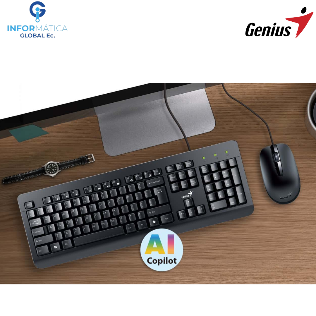 JUEGO DE TECLADO Y MOUSE CABLEADO USB-A GENIUS KM-160 - Imagen 4