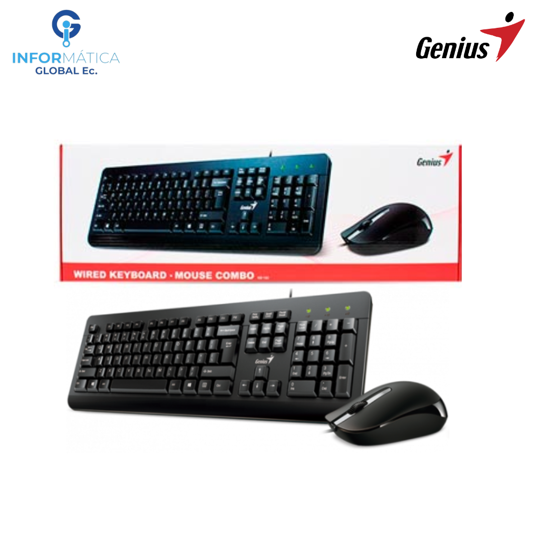 JUEGO DE TECLADO Y MOUSE CABLEADO USB-A GENIUS KM-160 - Imagen 3