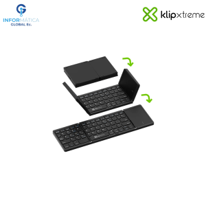 TECLADO INALÁMBRICO RECARGABLE PLEGABLE CON PANEL TÁCTIL BLUETOOTH KLIP XTREME FLEXPLIT KCK-650S