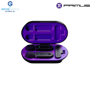 MICRÓFONO DUAL INALÁMBRICO DE SOLAPA CON ESTUCHE DE CARGA USB-C PRIMUS VOX01