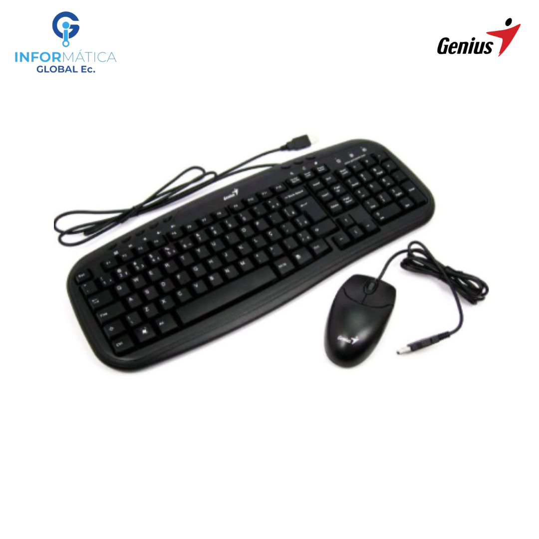 JUEGO TECLADO Y MOUSE CABLEADO VERSIÓN ESPAÑOL GENIUS KM-200 - Imagen 3