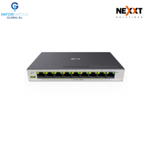 SWITCH GIGABIT PARA ESCRITORIO 9 PUERTOS POE 10/100/1000 60W NEXXT VERTEX V900P