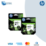 JUEGO DE CARTUCHOS DE TINTA ALTA CAPACIDAD COLOR NEGRO CZ105AL Y TRICOLOR CZ106AL HP 662XL
