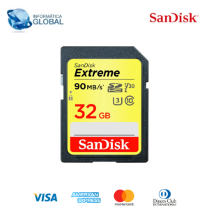 TARJETA MEMORIA SDHC & SDXC HD SANDISK XTREME 32GB / C10 / U3 / 90MB/s