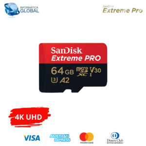 TARJETA MEMORIA CON ADAPTADOR MICRO SDXC SANDISK XTREME PRO 64GB