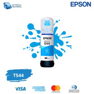 BOTELLA DE TINTA EPSON ECOTANK T544 RENDIMIENTO 65ML / 7500 PÁGINAS COLOR CIAN