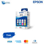 JUEGO 4 COLORES DE BOTELLAS DE TINTA EPSON ECOTANK T544 REND. 65ML / 7500 PÁGINAS