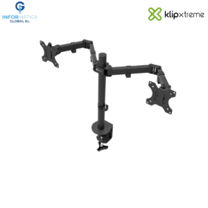 SOPORTE DOBLE PARA MONITORES LCD LED KLIP XTREME KPM-310 COLOR NEGRO