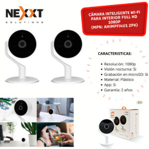 CÁMARA INTELIGENTE PARA INTERIOR NEXXT AHIMPFI4U1 / PACK 2 UNIDADES