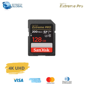 TARJETA MEMORIA SDHC & SDXC 4K UHD SANDISK XTREME PRO 128GB / C10 / U3