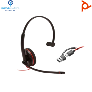 AURICULAR ALÁMBRICO MONOAURAL USB-A POLY BLACKWIRE 3210 SERIE 3200
