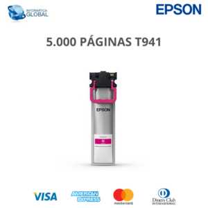 BOLSA DE TINTA EPSON DURABRITE ULTRA T941 REND. 5000 PÁG COLOR MAGENTA