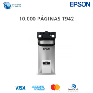 BOLSA DE TINTA EPSON DURABRITE ULTRA T942 REND. 10000 PÁGINAS COLOR NEGRO
