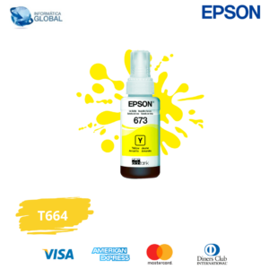 BOTELLA DE TINTA EPSON ECOTANK T664 RENDIMIENTO 70ML / 6500 PÁGINAS COLOR AMARILLO