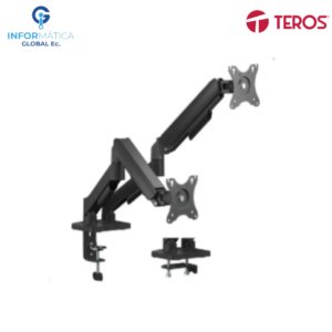 SOPORTE CON BRAZOS DE RESORTE MECÁNICO PARA DOS MONITORES TEROS TE-7114